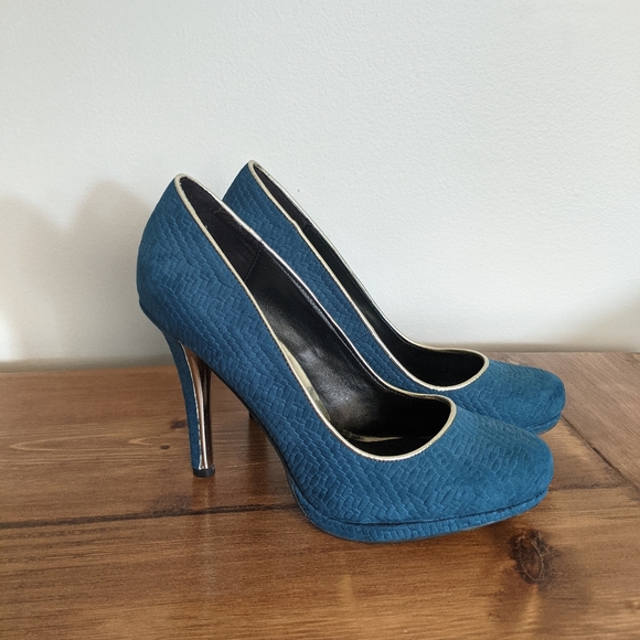 Call it Spring High Heel Shoes Pumps Textured Blue - Picture 2 of 14